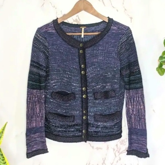 Free People Angora Silk Wool Blend Cardigan Sweater - Picture 5 of 11